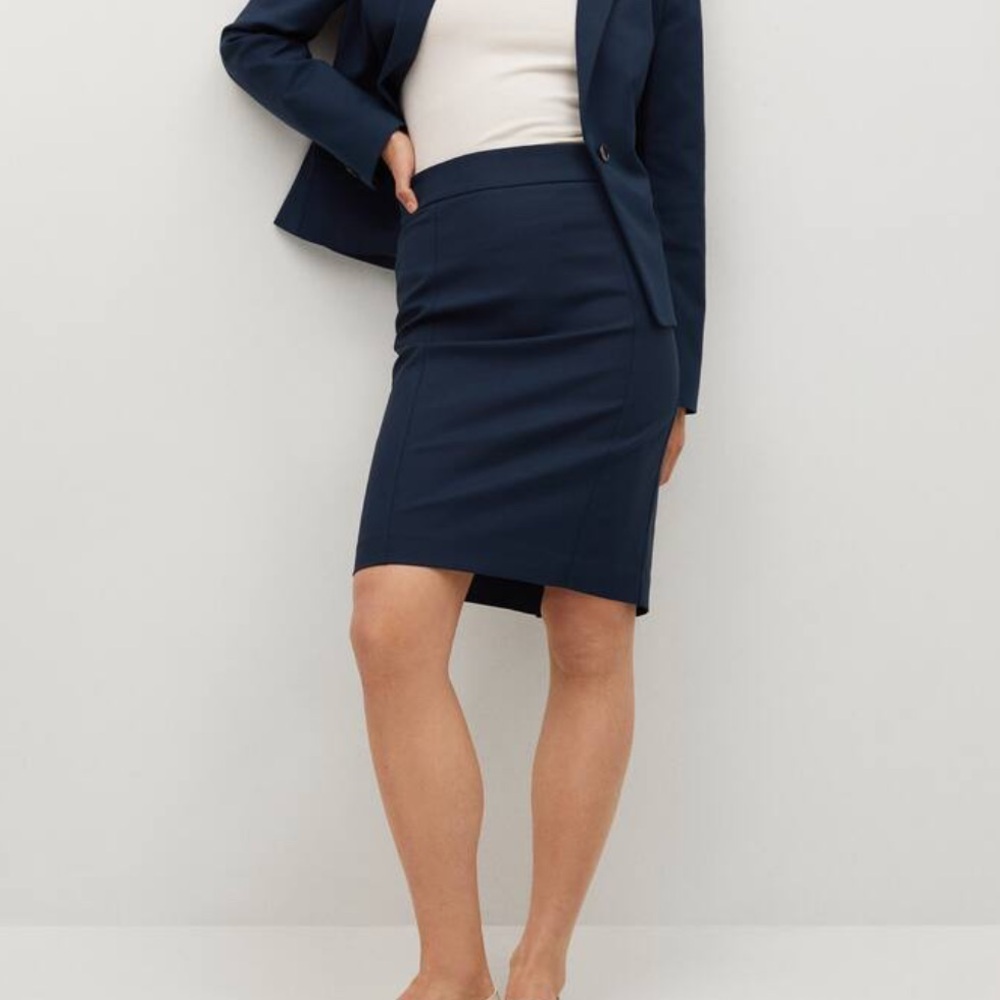 NWT MANGO Cotton pencil skirt